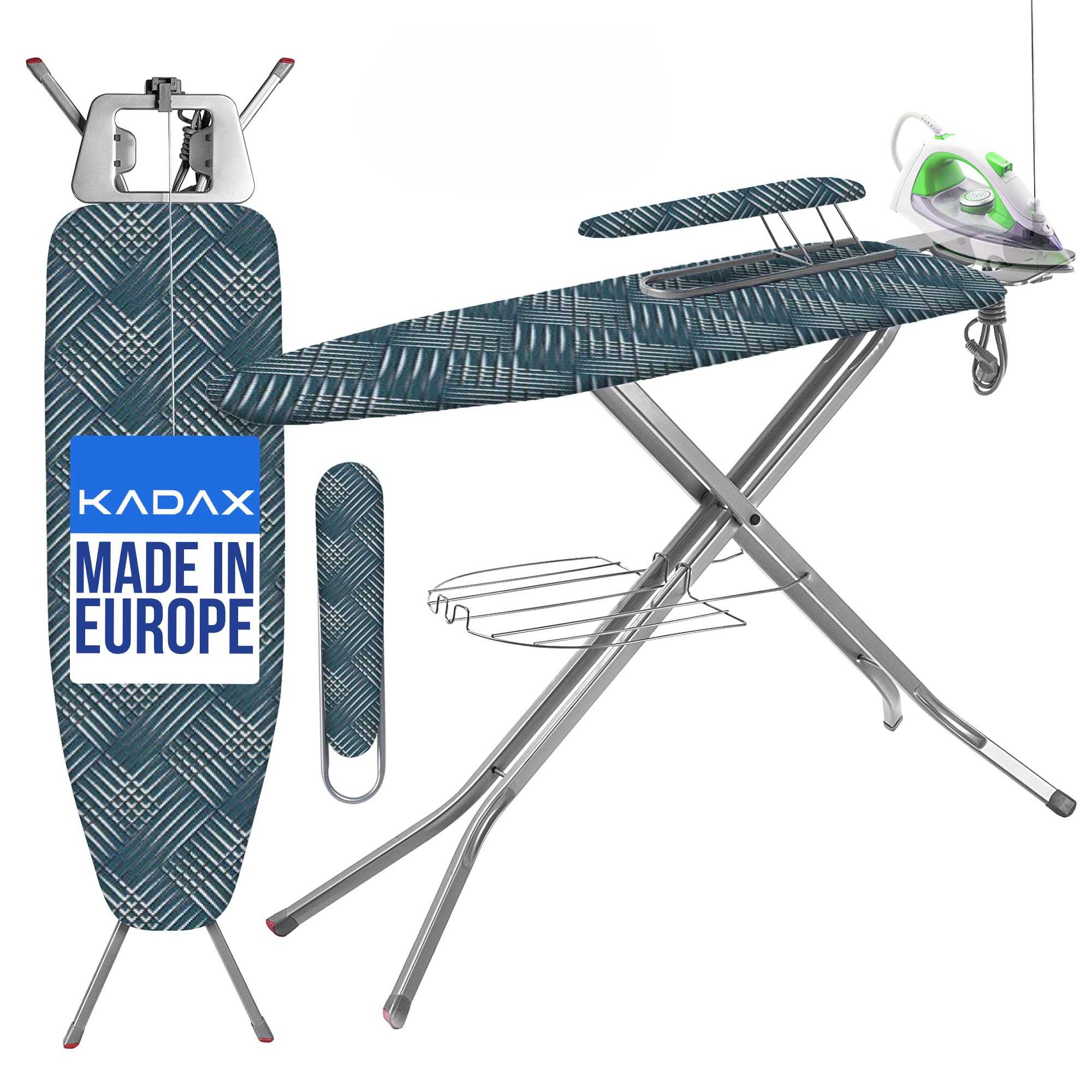 KADAX Steam Generator Ironing Board, Folding Board with Iron Stand